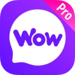 wow pro- live video chat android application logo